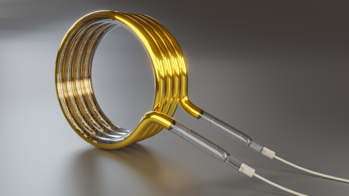 Spiralstrahler mit Goldreflektor